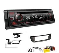 Kenwood KDC-BT450DAB 1-DIN DAB Autoradio Bluetooth CD USB AUX Einbauset passend für Nissan Almera Tino 2000-2003 schwarz