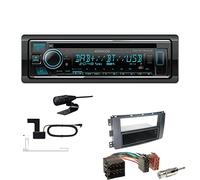 Kenwood KDC-BT760DAB 1-DIN Autoradio CD-Tuner mit Bluetooth Digitalradio DAB+ inkl. Einbauset passend für Smart ForTwo Cabrio Coupe 2007-2010 schwarz