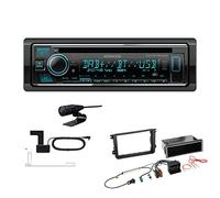 Kenwood KDC-BT760DAB 1-DIN Autoradio CD-Tuner mit Bluetooth Digitalradio DAB+ inkl. Einbauset passend für Skoda Yeti ab 2009 schwarz