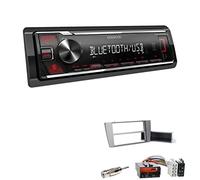 Kenwood KMM-BT209 1-DIN Autoradio Media Receiver Bluetooth USB AUX mit Einbauset passend für Jaguar X-Type ab 2002 anthrazit