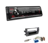 Kenwood KMM-BT209 1-DIN Autoradio Media Receiver Bluetooth USB AUX mit Einbauset passend für Suzuki SX4 ab 2006 schwarz