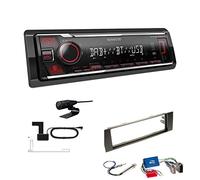 Kenwood KMM-BT408DAB 1-DIN Digital Media Receiver Autoradio DAB+ Bluetooth USB Einbauset kompatibel mit Audi A3 2003-2006 schwarz