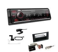 Kenwood KMM-BT408DAB 1-DIN Digital Media Receiver Autoradio DAB+ Bluetooth USB Einbauset passend für Ford Focus II 2004-2008 schwarz