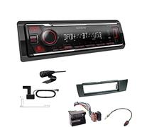 Kenwood KMM-BT408DAB 1-DIN Digital Media Receiver Autoradio DAB+ Bluetooth USB Einbauset passend für BMW 3er E90 E91 E92 E93 2005-2013 schwarz
