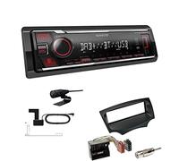 Kenwood KMM-BT408DAB 1-DIN Digital Media Receiver Autoradio DAB+ Bluetooth USB Einbauset passend für Ford KA ab 2008 schwarz