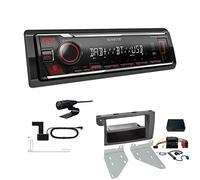Kenwood KMM-BT408DAB 1-DIN Digital Media Receiver Autoradio DAB+ Bluetooth USB Einbauset passend für Skoda Yeti 2009-2017 schwarz inkl Canbus