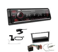 Kenwood KMM-BT408DAB 1-DIN Digital Media Receiver Autoradio DAB+ Bluetooth USB Einbauset passend für Opel Meriva 2003-2010 Charcoal-metallic