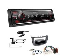 Kenwood KMM-BT408DAB 1-DIN Digital Media Receiver Autoradio DAB+ Bluetooth USB Einbauset passend für Toyota RAV 4 2006-2013 schwarz