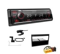 Kenwood KMM-BT408DAB 1-DIN Digital Media Receiver Autoradio DAB+ Bluetooth USB Einbauset passend für Mazda MX-5 II Facelift 2000-2005 schwarz
