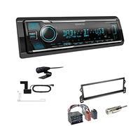 Kenwood KMM-BT508DAB 1-DIN Digital Media Receiver Autoradio DAB+ Bluetooth Amazon Alexa Einbauset passend für MINI Mini, Mini Cabriolet 2000-2002 schwarz