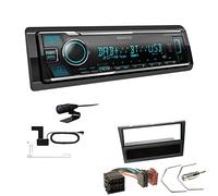 Kenwood KMM-BT508DAB 1-DIN Digital Media Receiver Autoradio DAB+ Bluetooth Amazon Alexa Einbauset passend für Opel Combo und Combo C 2001-2011 schwarz