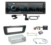 Kenwood KMM-BT508DAB Bluetooth Digitalradio Einbauset für Skoda Fabia 2 Roomster