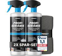 Keramikversiegelung Auto Set 2x 550 ml inkl. 2x Mikrofasertuch - Keramik Versiegelung für perfekten Glanz mit Versiegelungs-Effekt - Premium Lackversiegelung, Flüssigglas für alle Lacke