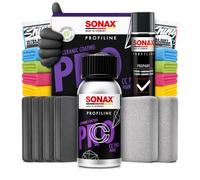 Keramikversiegelung Set: SONAX PROFILINE CeramicCoating CC PRO 50ml + Prepare 400ml + Zubehör - Langzeitschutz bis zu 4 Jahre Lackversiegelung für intensivere Farben und maximale Oberflächenglätte