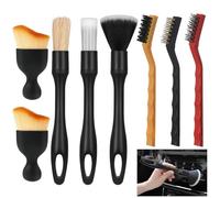 Keratobleem 8 Stück Auto Detailingbürste,Rreinigung Pinsel Auto, Auto Innenreinigung Weiche Bürste, Staubentfernungsbürste für Auto Innenraum, Motorrad, Alufelgen, Möbel