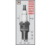 Kerze Champion Kawasaki GPZ A, B 1100 1983 1984 1985 RN3C