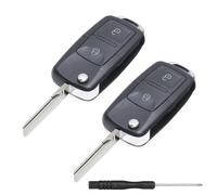 Kesiku Golf 4 Schlüssel für Vw Golf 4 5 6 Bora Polo Passat Skoda Seat Leon Touran MK4 Autoschlüssel, Vw Schlüsselgehäuse, Polo Fernbedienung 2 Tasten - 2 Stück