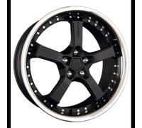 ALUFELGEN KESKIN, KT10 HUMERUS, 9,5X18 ET25 5X100 63,4, MATTSCHWARZ FRONTPOLIERT