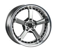 KESKIN KT10 MATT BLACK FRONT POLISH STEEL LIP 8,5x19 ET30 5.00x112.00 Hub Hole 72.60 mm - Alu felgen