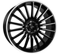 ALUFELGEN KESKIN, KT15 SPEED, 8X18 ET30 5X112 66,6, SCHWARZ RANDPOLIERT