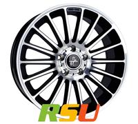 Keskin KT15 Speed black front polish 7x17" ET40 LK5 114.3 ML 72.6 Alufelgen 1...