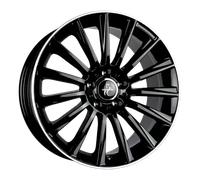 ALUFELGEN KESKIN, KT18 TURBO, 7X17 ET38 5X112 66,6, BLACK LIP POLISH