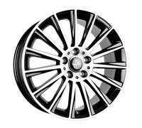 ALUFELGEN KESKIN, KT18 TURBO, 8X18 ET45 5X112 72,6, BLACK FRONT POLISH