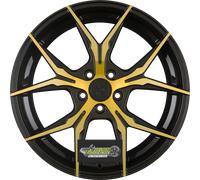 Keskin KT19N Angel black front gold 8.5x19 ET45 - LK5/112 ML72.6 Felge Alu