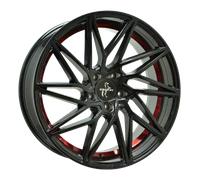 1 x 8,5x 19 Zoll 5x112 ET45 Keskin KT20 Future Matt Black Red Inside Felgen rot