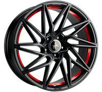 ALUFELGEN KESKIN, KT20 FUTURE, 8,5X20 ET30 5X112 72,6, BLACK PAINTED RED INSIDE