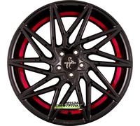 Keskin KT20 Future black painted red inside 8.5x20 ET30 - LK5/112 ML72.6 Felge