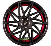 20 Zoll KESKIN KT20 5x112 ET45 Alufelgen BLACK PAINTED RED INSIDE