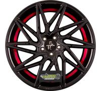Keskin, KT20 Future, 8x18 ET45 5x112 72,6, black painted red inside
