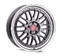 ALUFELGEN KESKIN, KT22 RETRO, 8X18 ET40 5X114,3 72,6, TITAN GREY LIP POLISH