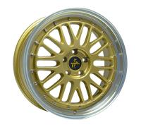 Keskin KT22 Retro Gold Lip Polish Alufelge 19 Zoll ET35 5x120 ML72,6