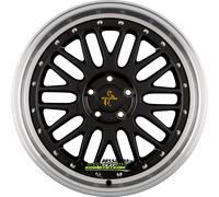 Keskin KT22 Retro Black Lip Polish Alufelge 19 Zoll ET45 5x108 ML72,6