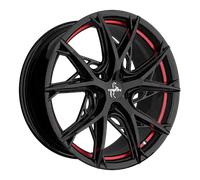Alufelge KESKIN KT24 Einteilig Black Painted Red Inside (BPRI) 8.50 x 19 ET 45.00 5x114.30
