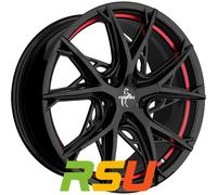 Alufelge KESKIN KT24 Einteilig Black Painted Red Inside (BPRI) 8.50 x 19 ET 45.00 5x114.30