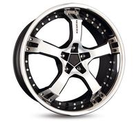 ALUFELGEN KESKIN, KT10 HUMERUS, 9,5X18 ET25 5X100 63,4, MATTSCHWARZ FRONTPOLIERT