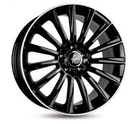 ALUFELGEN KESKIN, KT18 TURBO, 7X17 ET40 5X114,3 72,6, BLACK LIP POLISH