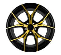 Keskin Wheels Kt19n Black Front Gold 8.5x19 ET 45 5/108 Alufelge Schwarz