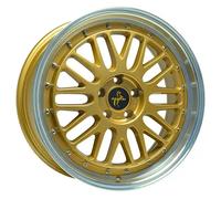 Keskin KT22 Retro gold lip polish 8.5x19 ET40 - LK5/114.3 ML72.6 Felge Alu