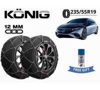 Ketten Schnee Konig 12MM XG12PRO Gr 250 235/55R19 für Mercedes Eqs 2022 Tribute