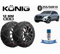 Ketten Schnee Konig 12MM XG12PRO Gr 255 255/50R19 für Mercedes Eqc 19-23+