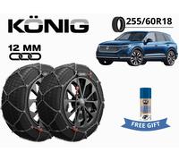 Ketten Schnee Konig 12MM XG12PRO Gr 265 255/60 R18 Für VW Touareg 18- Mit