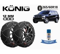 Ketten Schnee Konig 12MM XG12PRO Gr 265 265/60R18 für Mercedes Gl (X164) +