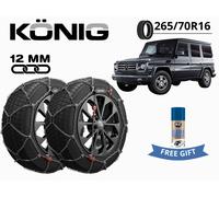 Ketten Schnee Konig 12MM XG12PRO Gr 265 265/70R16 für Mercedes G + Geschenk
