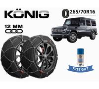 Ketten Schnee Konig 12MM XG12PRO Gr 265 265/70R16 für Mercedes G + Geschenk