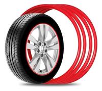 KEuLen Felgenschutzringe, Leichtmetallfelgen Schutz, 4-teiliger Felgenkantenschutzring, Gute Reibungsbeständigkeit, geeignet for alle Fahrzeugtypen(15in)