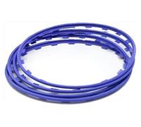 KEuLen Felgenschutzringe, Leichtmetallfelgen Schutz, 4-teiliger Schutzring, Reifenschutzleiste, kratzfester Nylon-Dekorstreifen for alle Autos(Blue,18 inches)